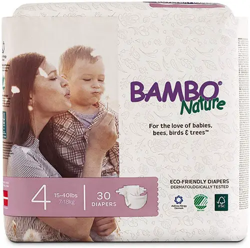 a pack of Bambo Nature Diapers