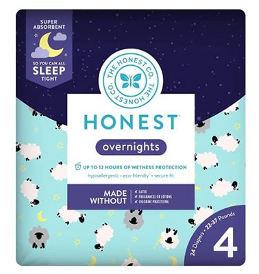 a pack of Honest Diapers Overnight