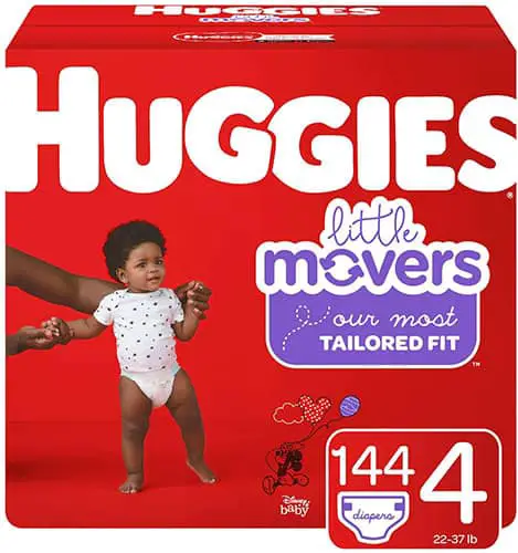 a box of Huggies Little Movers