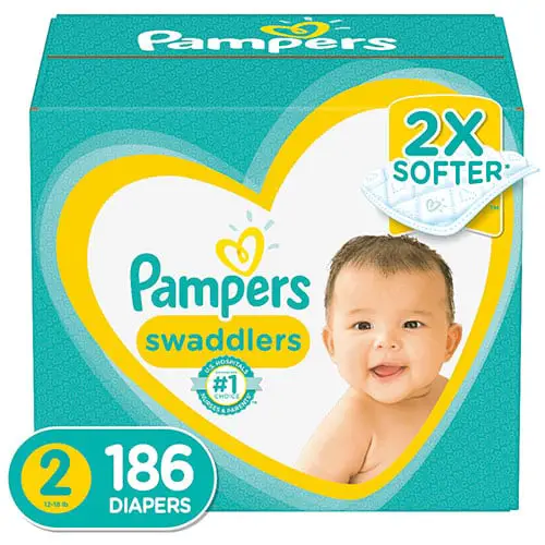 a box of pampers swaddlers