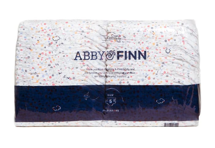 a pack of Abby & Finn Diapers