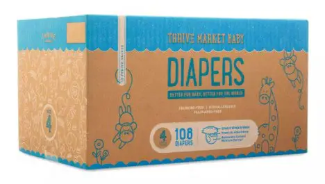 a box of thrive market diapers