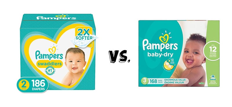 Pampers Swaddlers vs Baby-dry