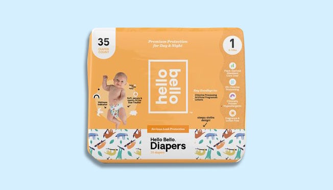 a pack of Hello Bello Diapers