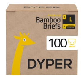 a box of Dyper Briefs