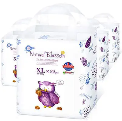 a box of natural blossom training pants