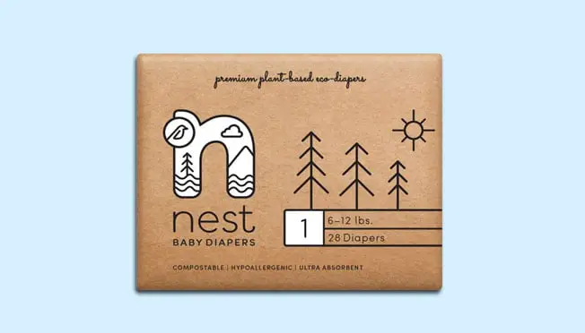 a box of Nest Diapers