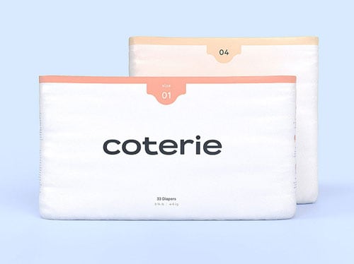 A pack of Coterie Diapers