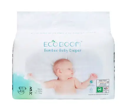 A pack of Eco boom diapers