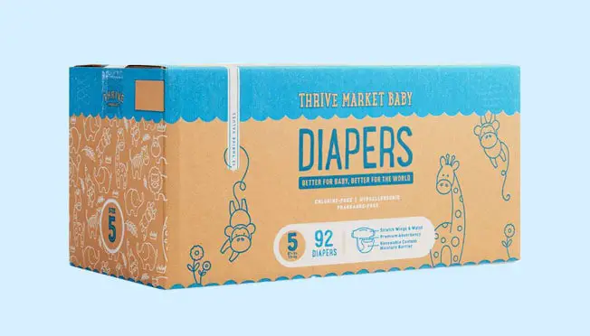 a box of Thrive Market diapers