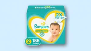 a box of pampers swaddlers